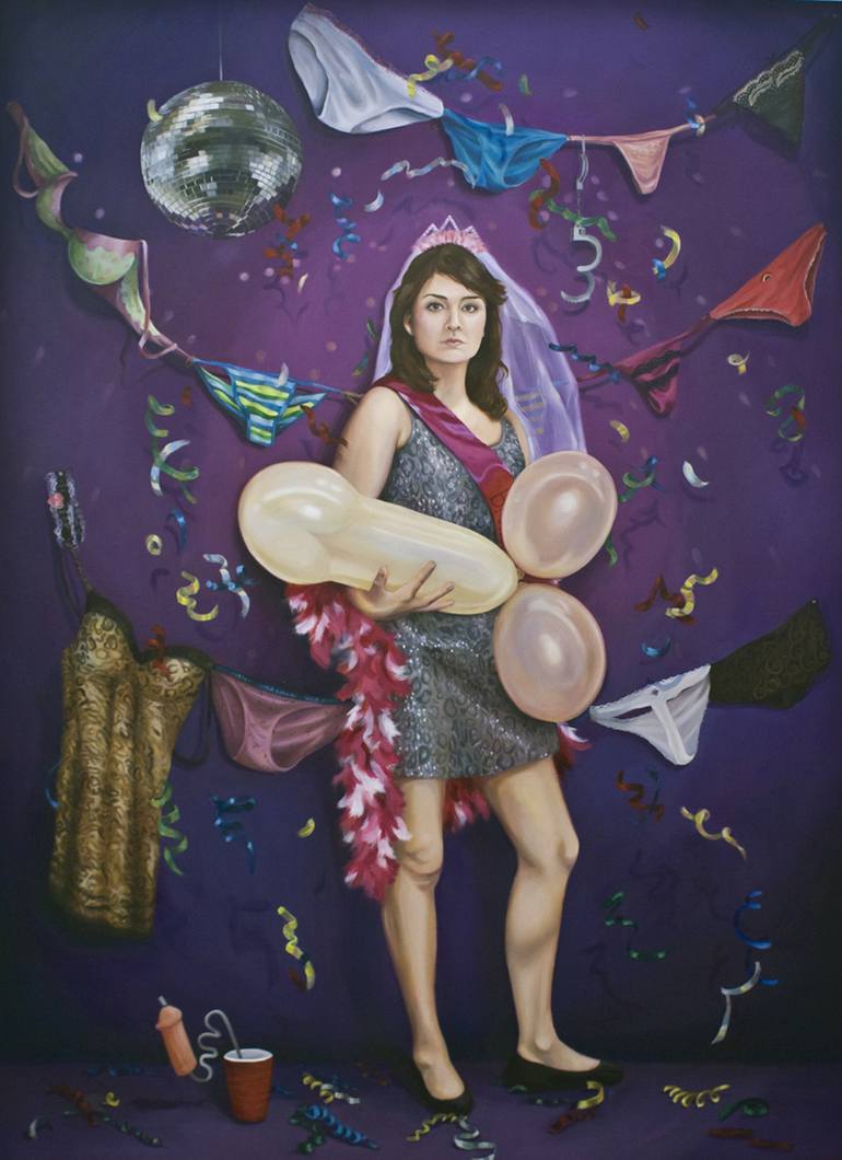 Original Figurative Erotic Paintings by Katrina Majkut