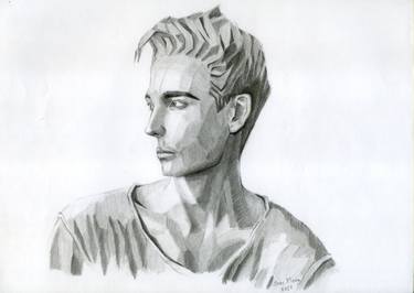 Original Black & White Men Drawing by Sargis Mkrtchyan