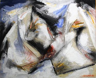Original Expressionism Outer Space Collage by Ernesto Di Battista