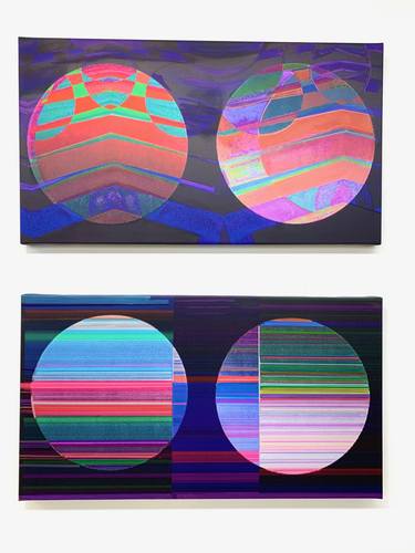 Original Abstract Geometric Paintings by Seda Saar