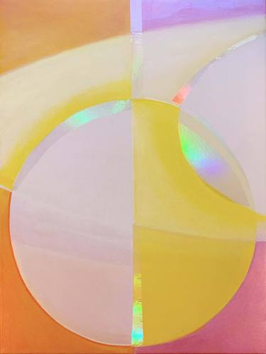 Original Abstract Geometric Mixed Media by Seda Saar