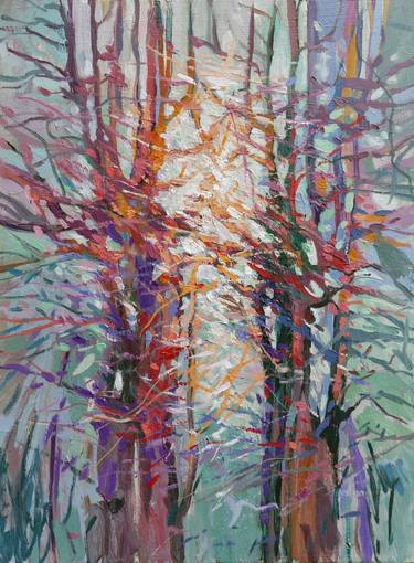 Print of Expressionism Tree Paintings by Olga Sidorenko