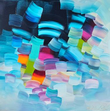 Original Abstract Expressionism Abstract Painting by Stephanie Rivet