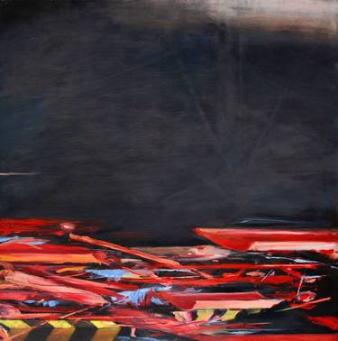 Original Abstract Beach Painting by M Jo Klinger