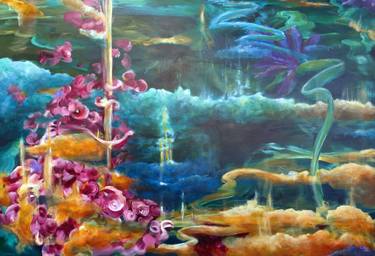 Original Abstract Landscape Painting by Cynthia Tom