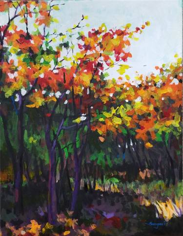Original Figurative Tree Paintings by Songmi Heart