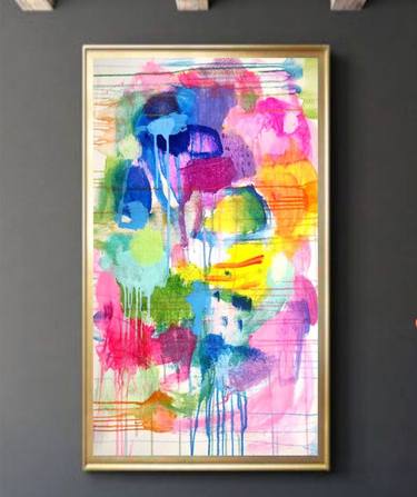 Original Fine Art Abstract Paintings by Jolina Anthony