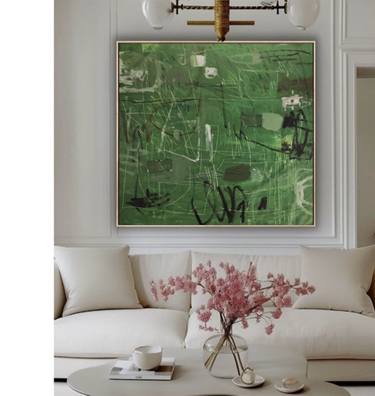 Original Fine Art Abstract Painting by Jolina Anthony