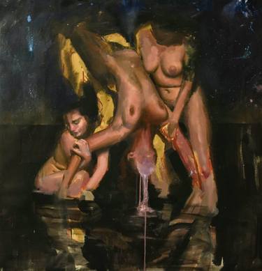 Original Surrealism Fantasy Painting by Guido Mauas