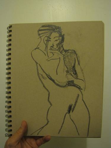 Original Figurative Erotic Drawing by William A Maecker