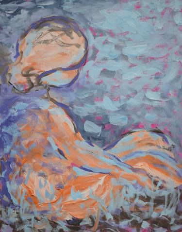 Original Abstract People Painting by Gabriela Horikawa