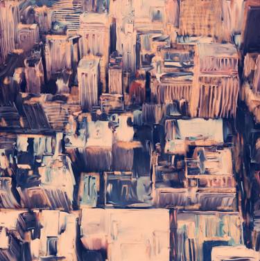 Original Abstract Architecture Mixed Media by Nadia Attura