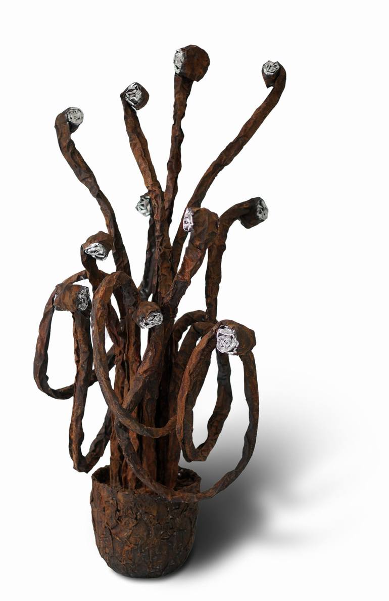 Original Abstract Floral Sculpture by Christoph Robausch