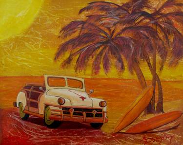 Print of Abstract Expressionism Automobile Paintings by Anthony Dunphy
