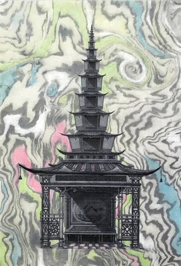 Original Abstract Popular culture Printmaking by Karen Clark