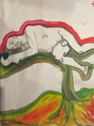 Original Figurative Men Drawing by Steve Mantinaos