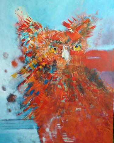 Original Abstract Animal Painting by Jaques De Bruyn
