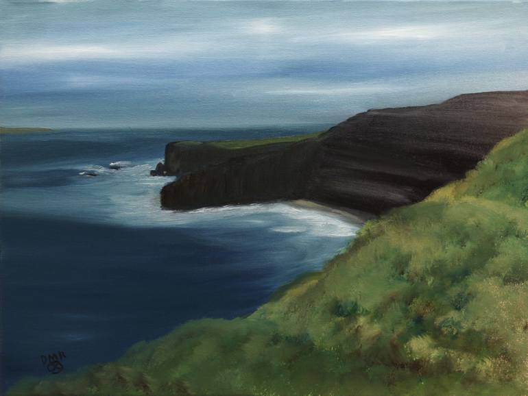 Above the Cliffs of Moher Painting by David Richers | Saatchi Art