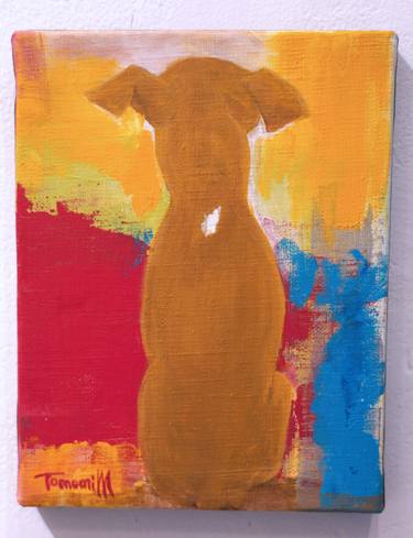 Original Fine Art Dogs Painting by Tomomi Maruyama