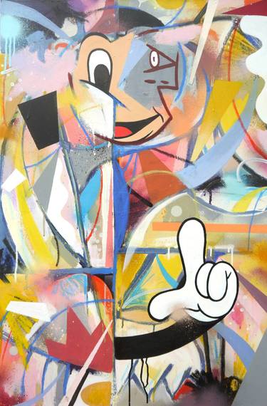Original Abstract Expressionism Cartoon Painting by Martin Gerstenberger