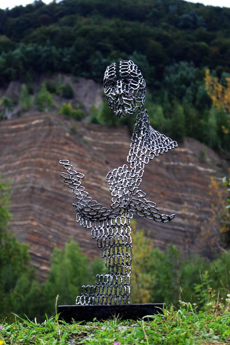 Original Abstract Men Sculpture by Darius Von Fluder