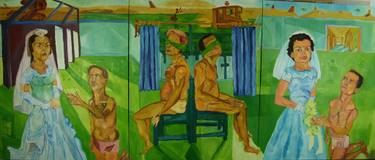 Original Fine Art Family Painting by Paul F Yount