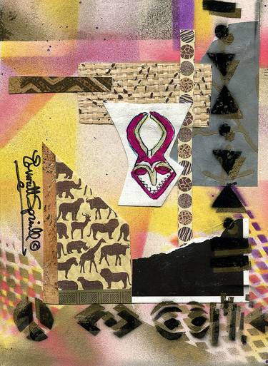 Original Abstract Culture Mixed Media by Everett Spruill