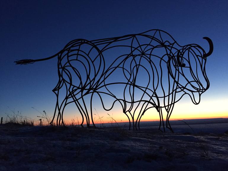 Original Abstract Animal Sculpture by Slavo Cech