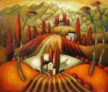 Original Expressionism Landscape Printmaking by Slava Tch