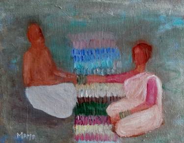 Original Figurative People Painting by Maya Ahmed