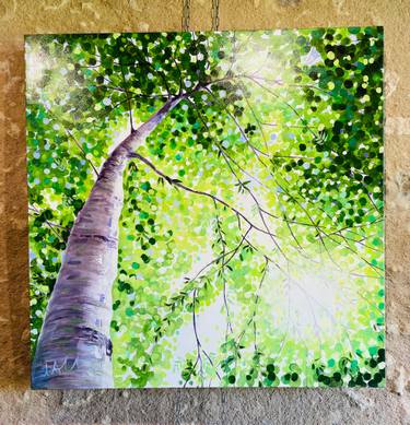 Original Expressionism Tree Paintings by Lesley Allan