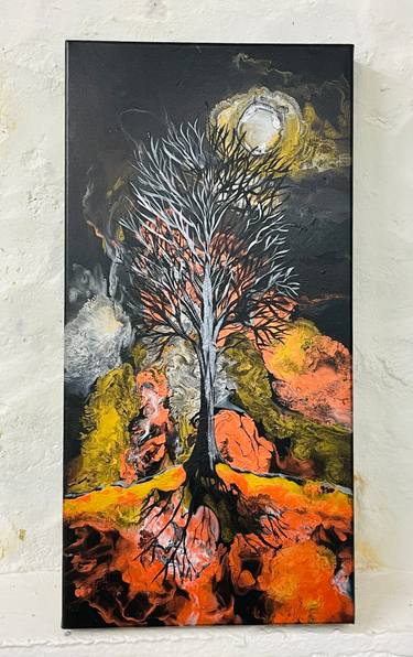 Original Abstract Tree Paintings by Lesley Allan