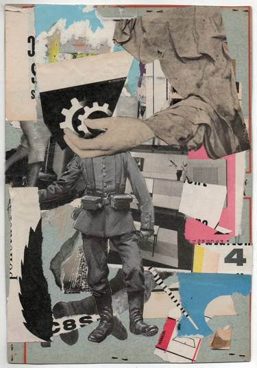 Original Abstract Expressionism Mortality Collage by Armand Brac