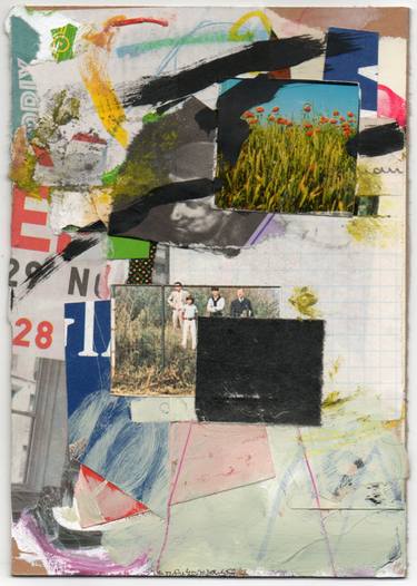 Original Abstract Mortality Collage by Armand Brac