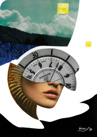 Original Dada Abstract Collage by Loredana Găină