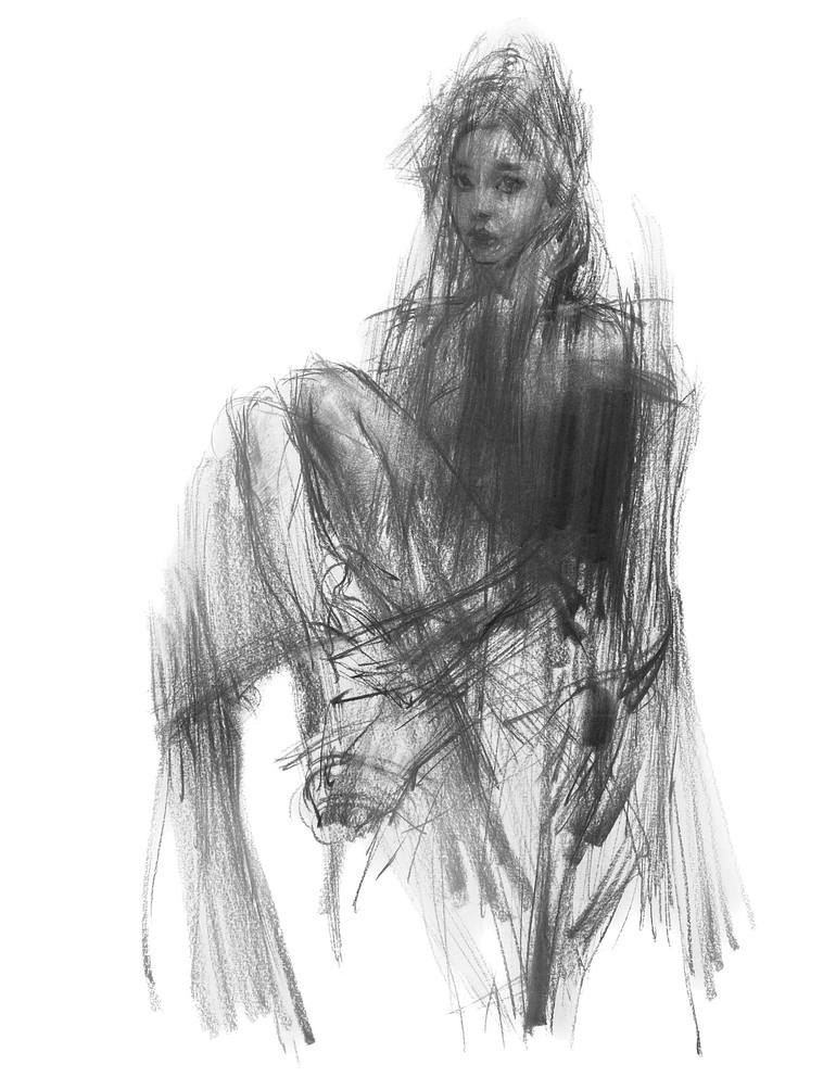Print of Expressionism People Drawings by Zin Lim