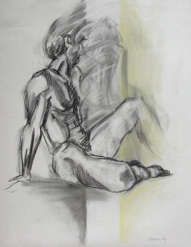 Print of Conceptual Body Drawings by Kathleen Ney