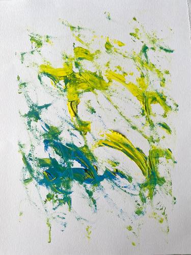 Original Abstract Expressionism Abstract Painting by Zeke Garcia