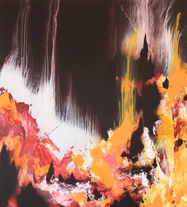 Original Abstract Expressionism Abstract Paintings by Gábor Szűcs