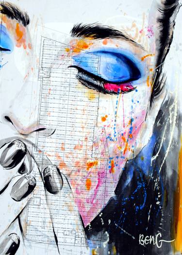 Original Art Deco Women Collage by Soo Beng Lim