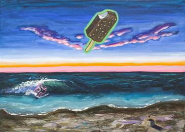 Original Pop Art Seascape Painting by Will Eskridge