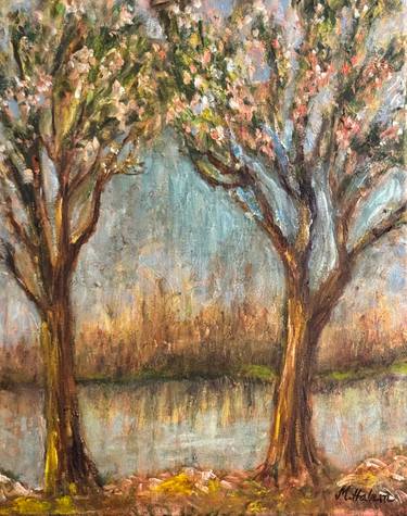 Original Impressionism Landscape Painting by Mike Halem