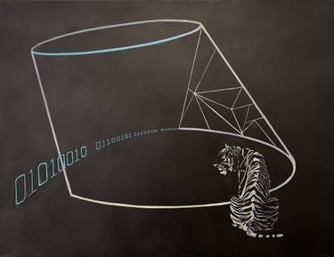 Original Abstract Technology Paintings by Kathe Madrigal