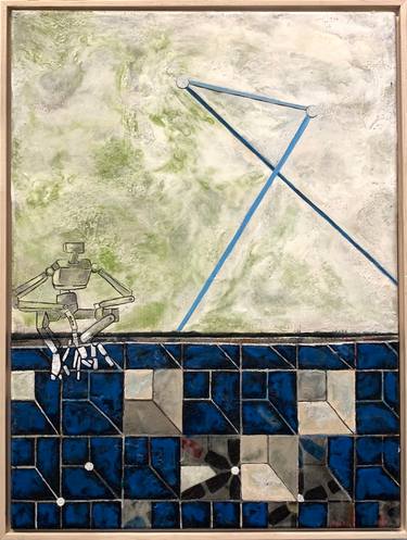 Original Abstract Science/Technology Paintings by Kathe Madrigal