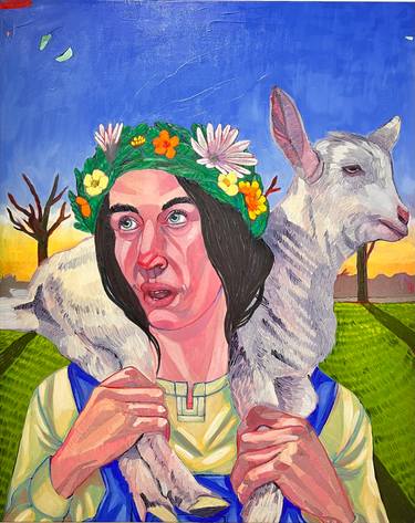Original Surrealism Women Painting by Dan Brodie