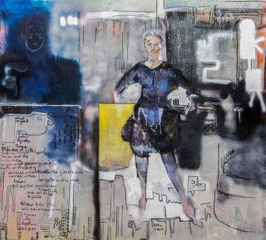 Original Abstract Expressionism Family Paintings by Aya El Fallah