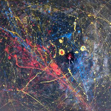 Original Abstract Expressionism Outer Space Paintings by Teimuraz Gagnidze