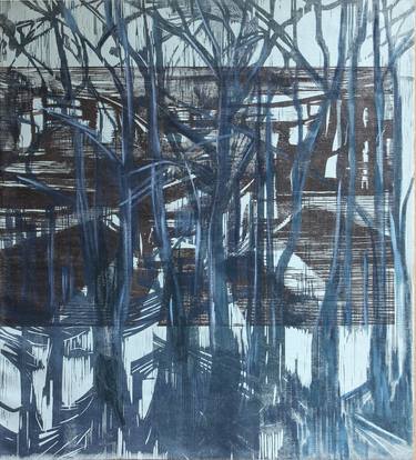 Original Abstract Landscape Paintings by Aslihan Kaplan Bayrak