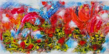 Original Abstract Expressionism Abstract Painting by Karel Van Camp