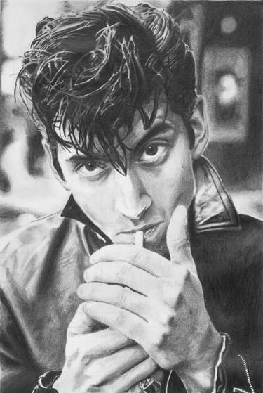 Original Realism Portrait Drawing by David Narvaez